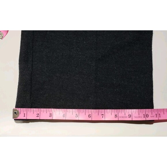 Eileen Fisher Large Charcoal Black Soft 100% Knitted Wool Wide Leg Pull On Pants - Picture 11 of 11